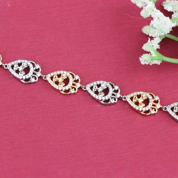 Rose Gold and Silver Dual Tone Bracelet, XPBL0687 - Picture 11 of 12